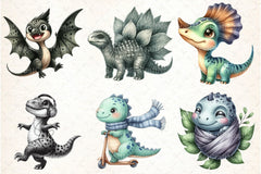 Dinosaur Black and White Clipart Bundle - CraftNest - Digital Crafting and Art