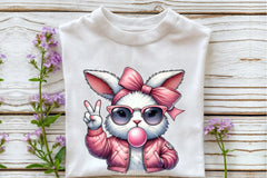 Retro Easter Bunny Bubble Clipart Bundle 1 - CraftNest - Digital Crafting and Art