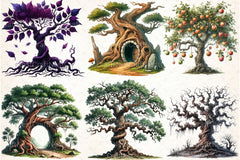 Old Tree Clipart Bundle - CraftNest - Digital Crafting and Art