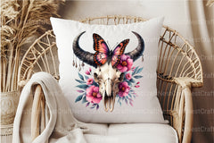 Bull Skull with Horns Clipart Bundle - CraftNest - Digital Crafting and Art