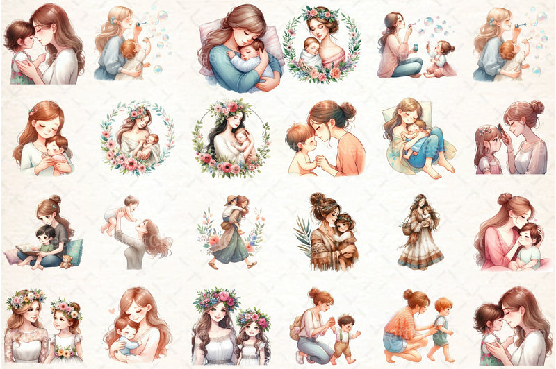 Mother's Day Mom Clipart Bundle - CraftNest - Digital Crafting and Art