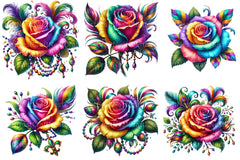Mardi Gras Rose Clipart Bundle - CraftNest - Digital Crafting and Art