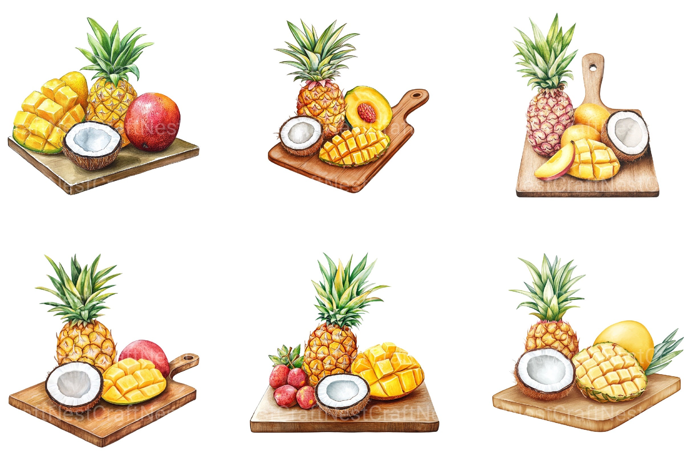 Summer Cutting Board Clipart Bundle - CraftNest - Digital Crafting and Art