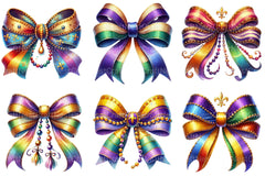 Mardi Gras Coquette Bow Clipart Bundle - CraftNest - Digital Crafting and Art