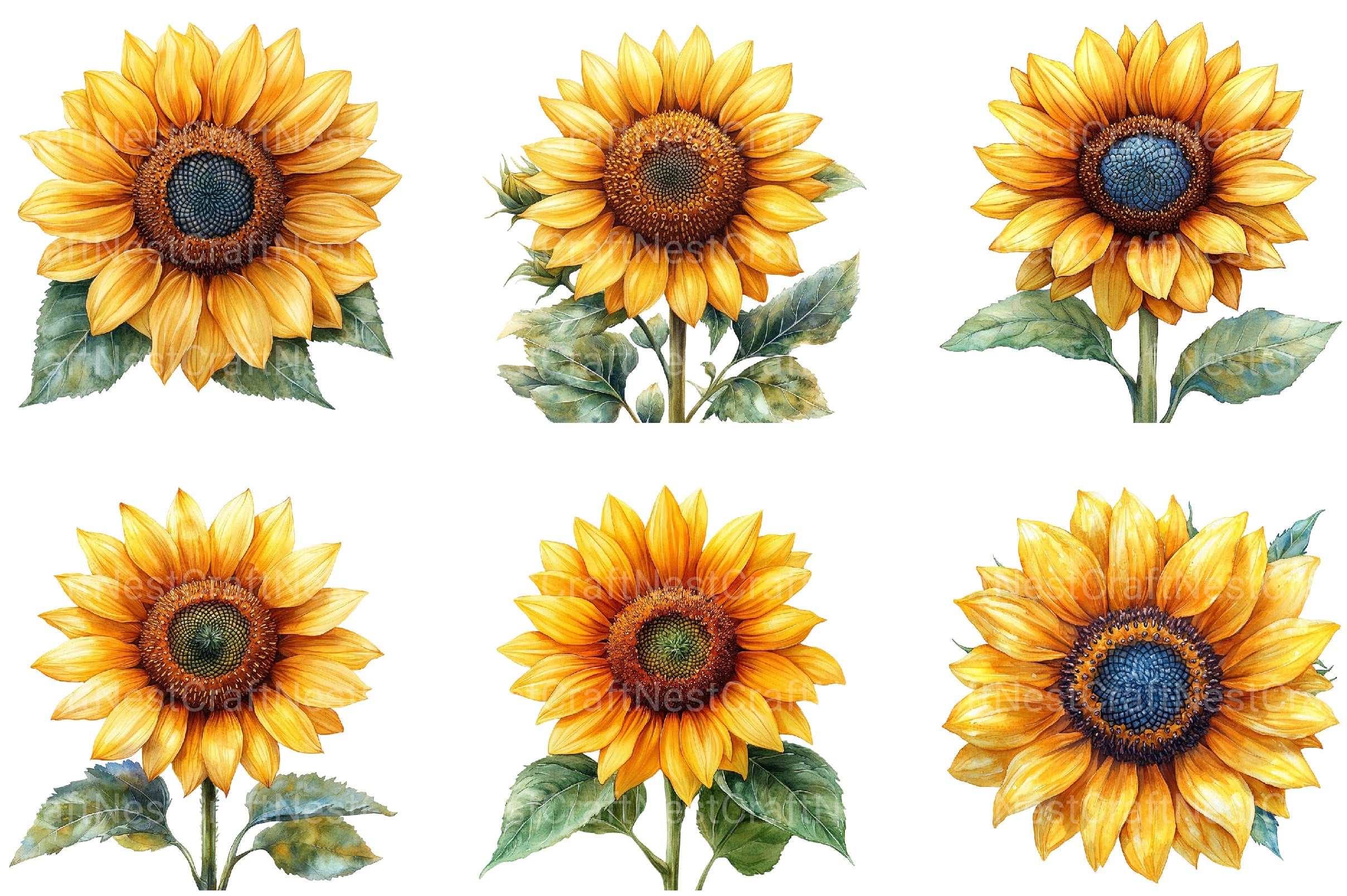 4th Of July Sunflower Clipart Bundle - CraftNest - Digital Crafting and Art