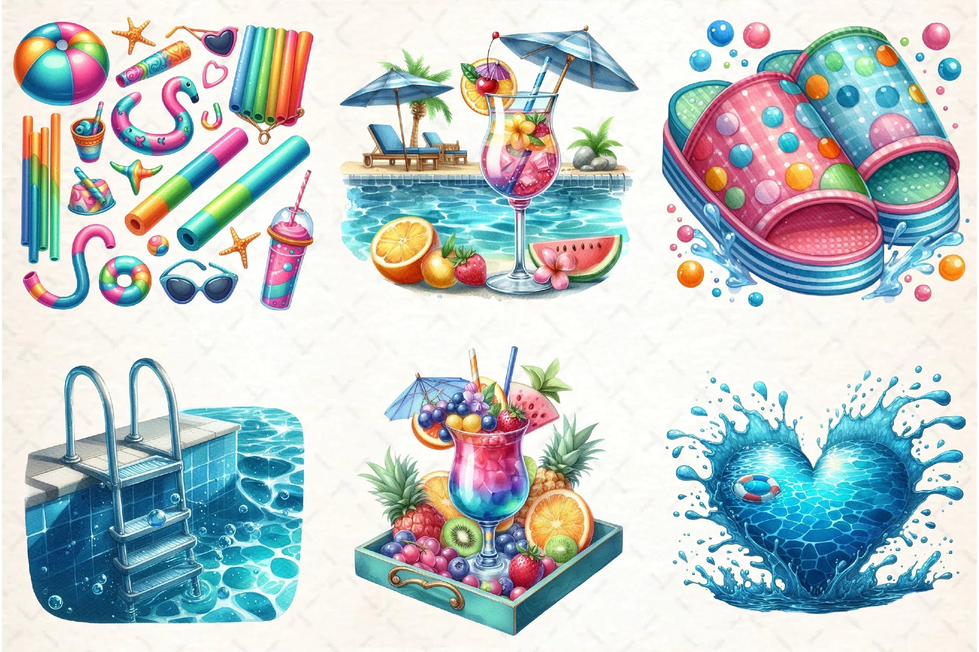 Summer Pool Party Clipart Bundle - CraftNest - Digital Crafting and Art