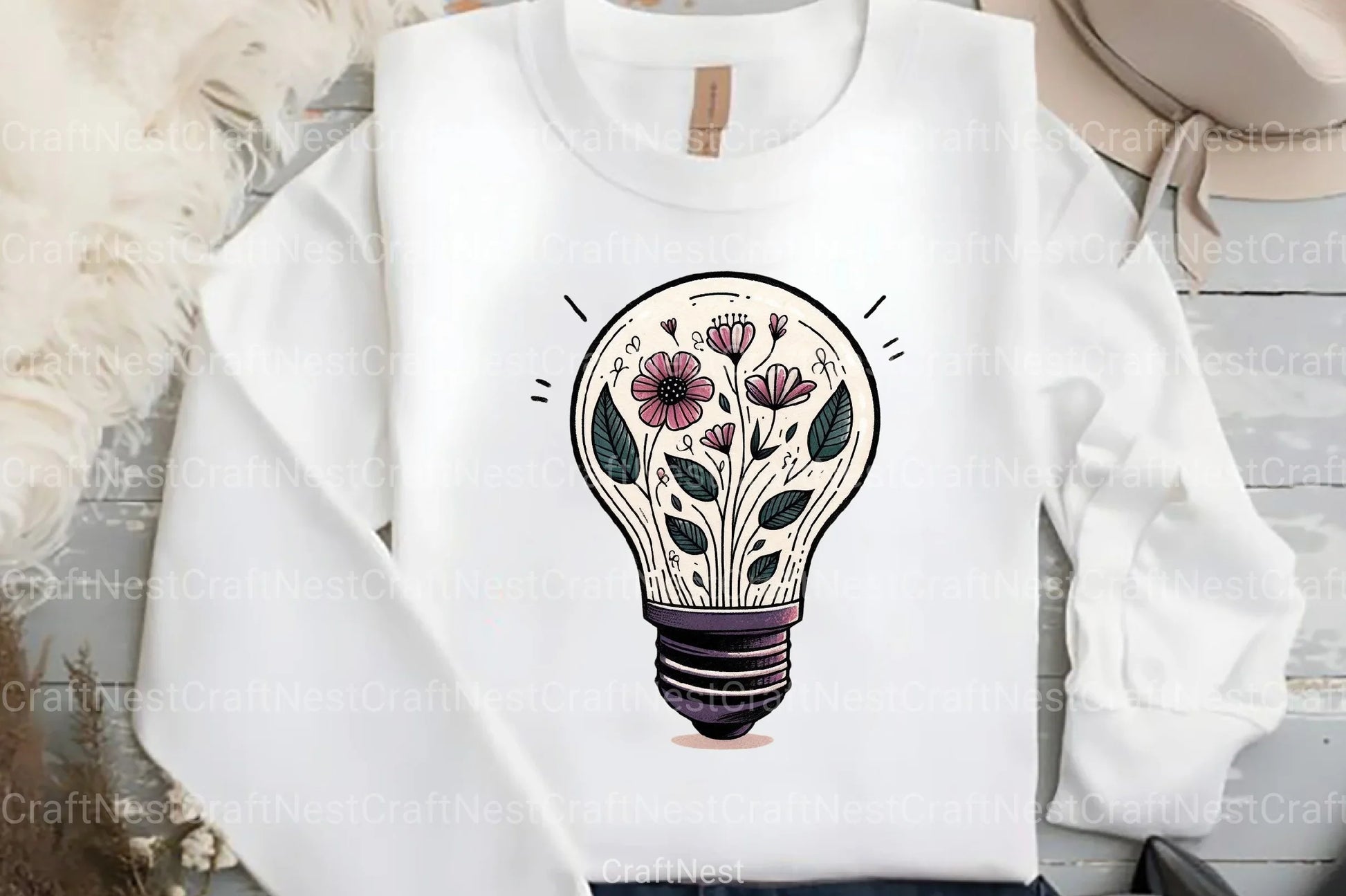 Flower Light Bulb Clipart Bundle - CraftNest - Digital Crafting and Art