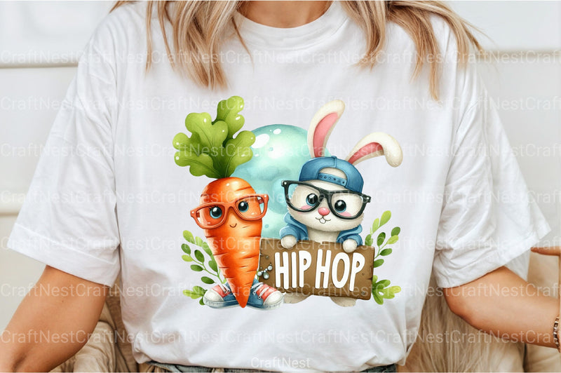Funny Easter Bunny Hip Hop Clipart Bundle - CraftNest - Digital Crafting and Art