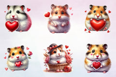 Valentine Hamster Clipart Bundle - CraftNest - Digital Crafting and Art