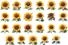 4th of July Sunflower Clipart 2 - CraftNest - Digital Crafting and Art