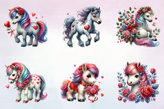 Valentine Horse Clipart Bundle - CraftNest - Digital Crafting and Art