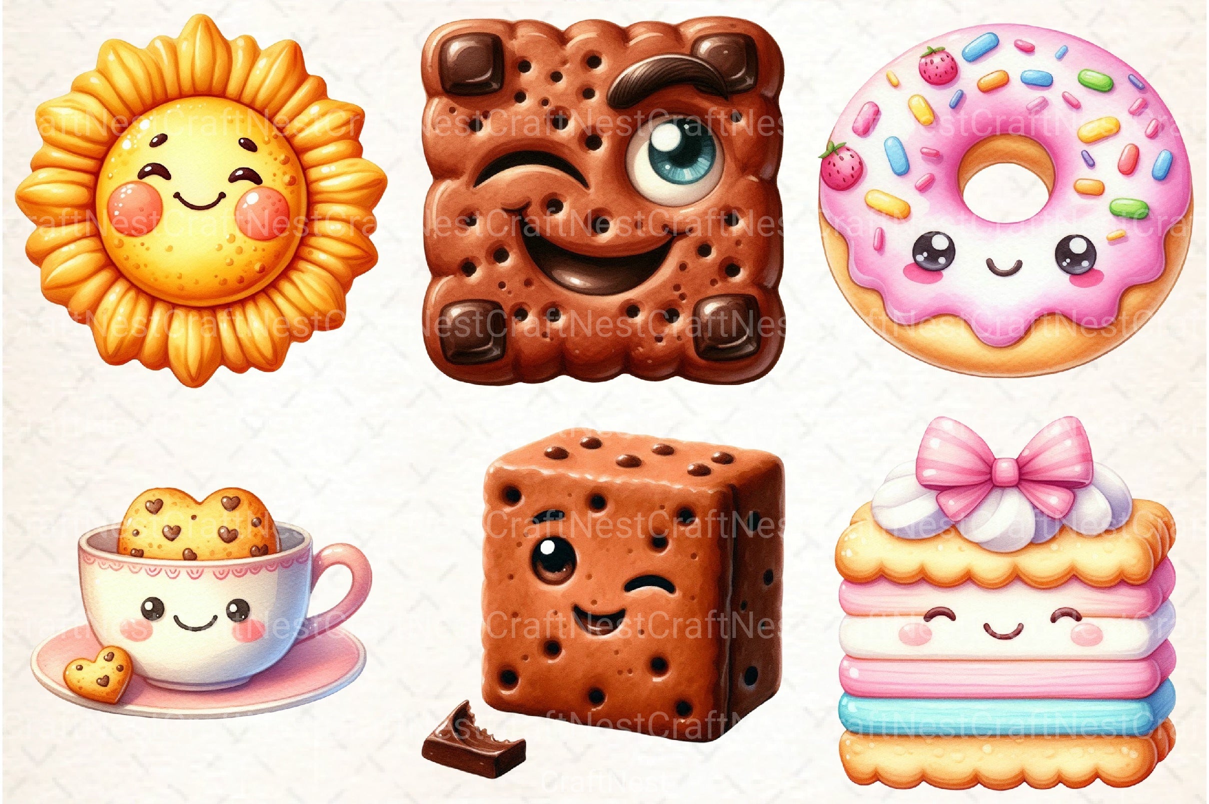 Biscuit Clipart Bundle - CraftNest - Digital Crafting and Art