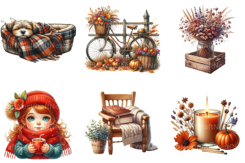 Autumn Chilly Morning Clipart 1 - CraftNest - Digital Crafting and Art