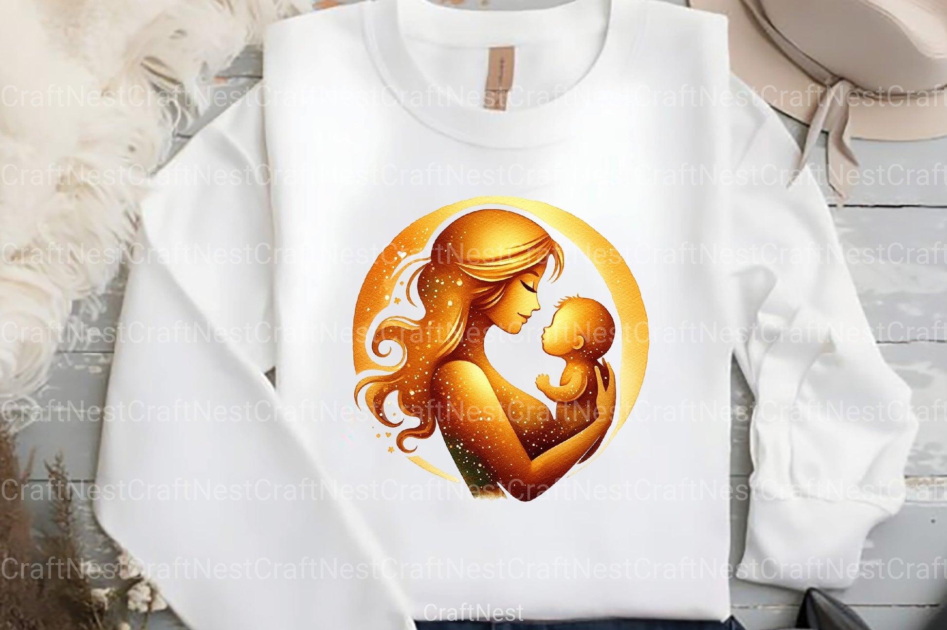 Golden Mother's Day Clipart Bundle 4 - CraftNest - Digital Crafting and Art