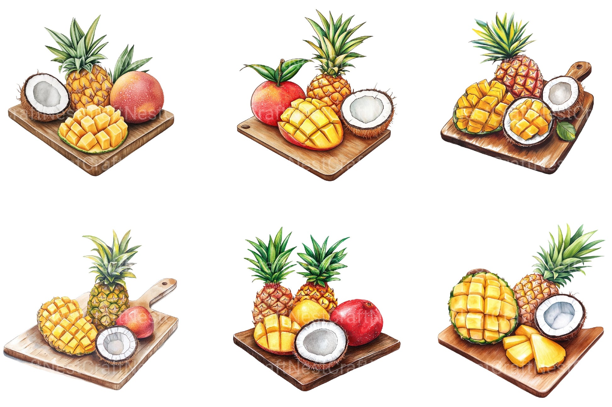 Summer Cutting Board Clipart Bundle - CraftNest - Digital Crafting and Art