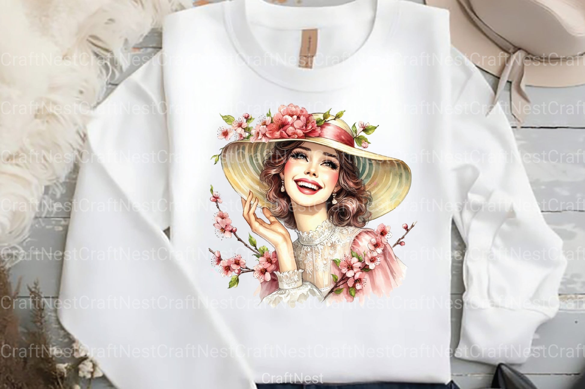 Spring Pin-Up Girl Clipart Bundle 82 - CraftNest - Digital Crafting and Art