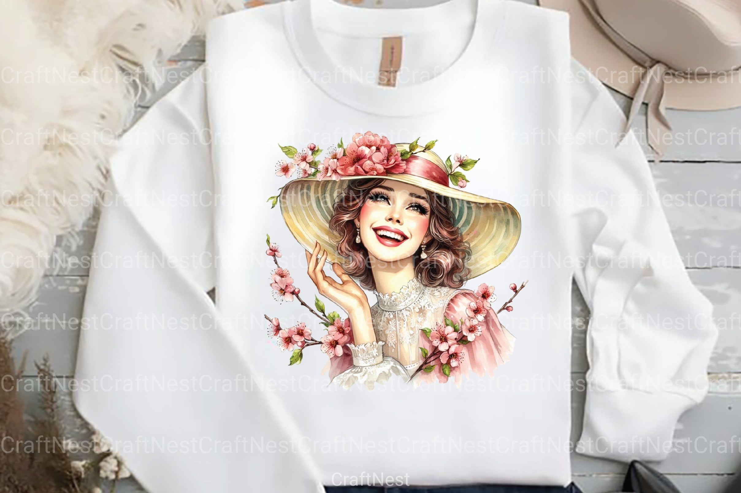 Spring Pin-Up Girl Clipart Bundle 82 - CraftNest - Digital Crafting and Art