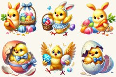 Easter Chicks Clipart Bundle - CraftNest - Digital Crafting and Art