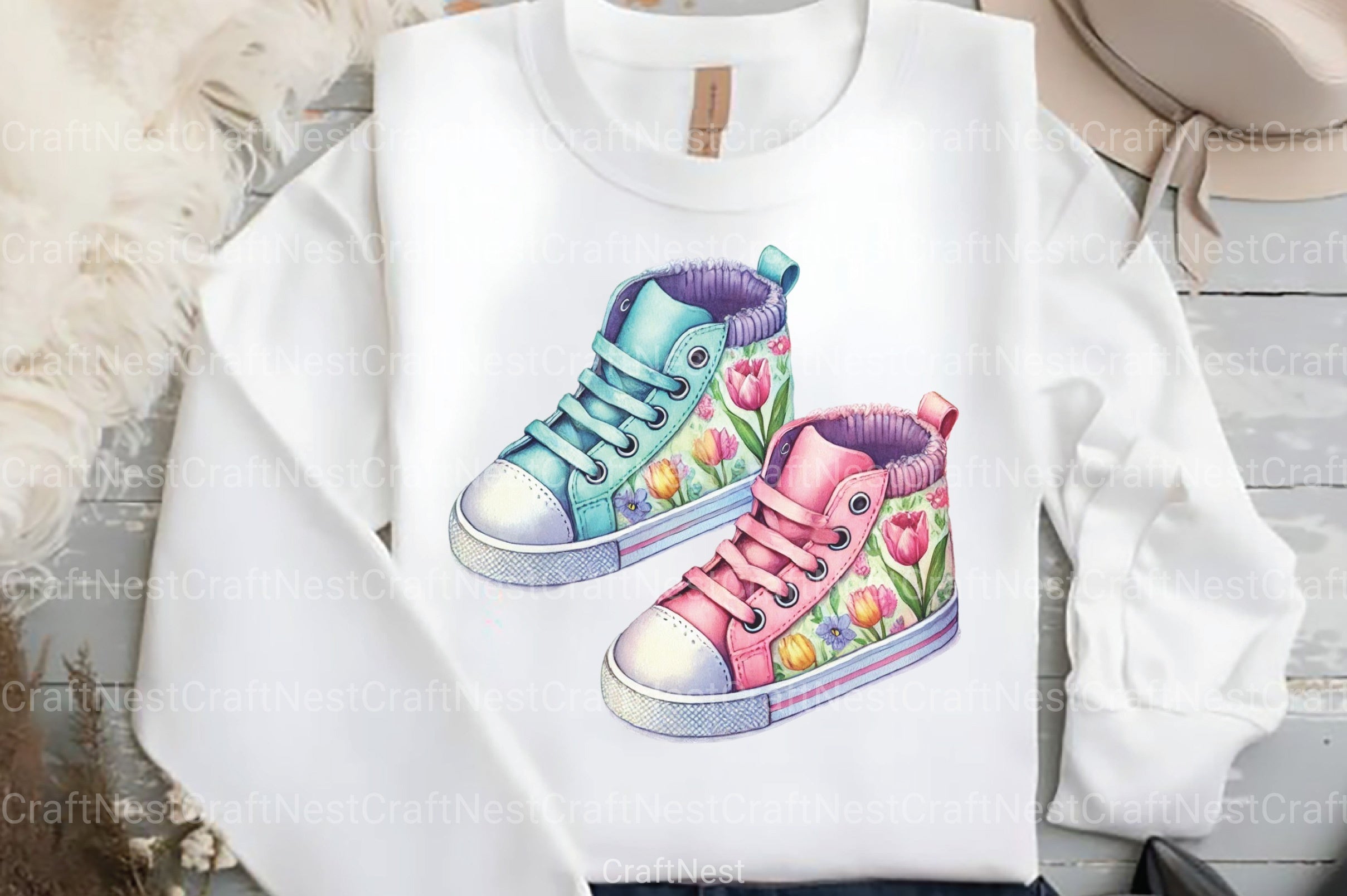 Spring Sneakers Clipart Bundle - CraftNest - Digital Crafting and Art