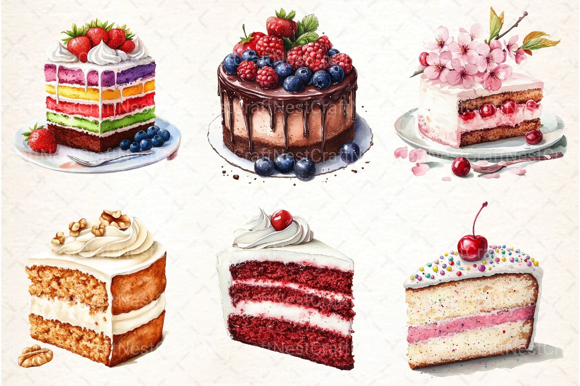Cake Clipart Bundle 99 - CraftNest - Digital Crafting and Art