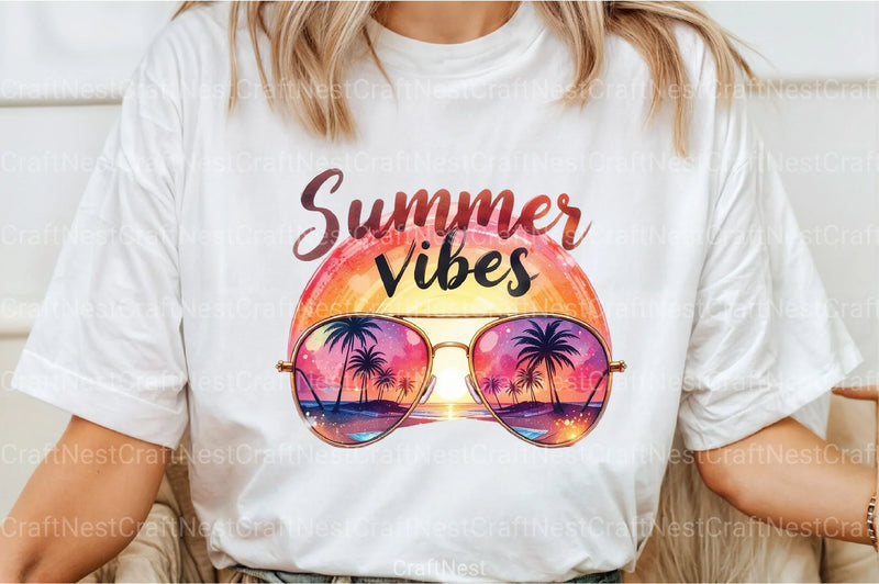 Summer Vibes Sunglasses Clipart Bundle 1 - CraftNest - Digital Crafting and Art