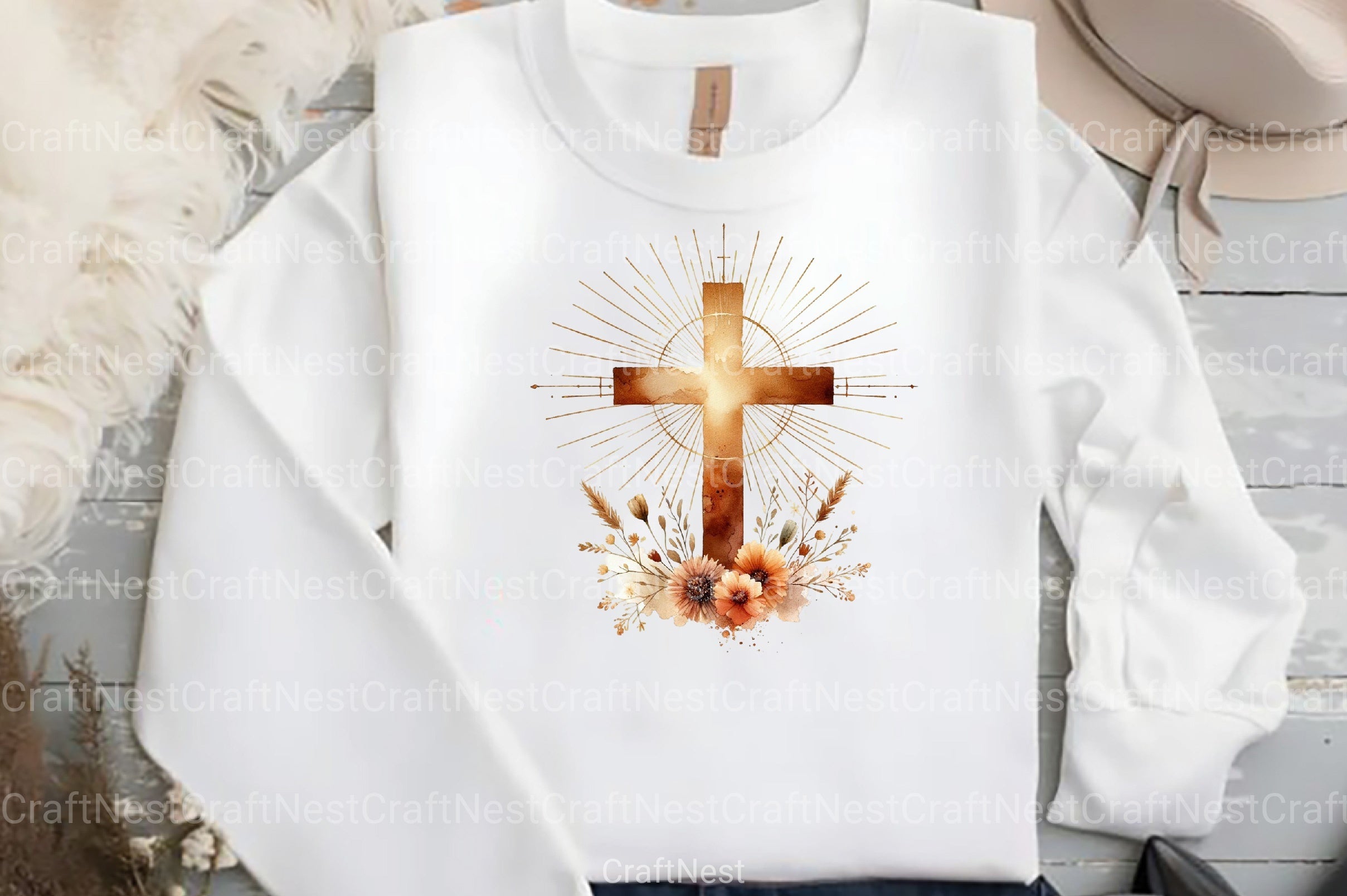 Boho Jesus Cross Clipart Bundle - CraftNest - Digital Crafting and Art