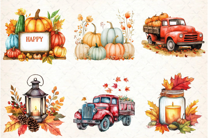 Autumn Clipart Bundle: Fall Graphics Collection - CraftNest - Digital Crafting and Art