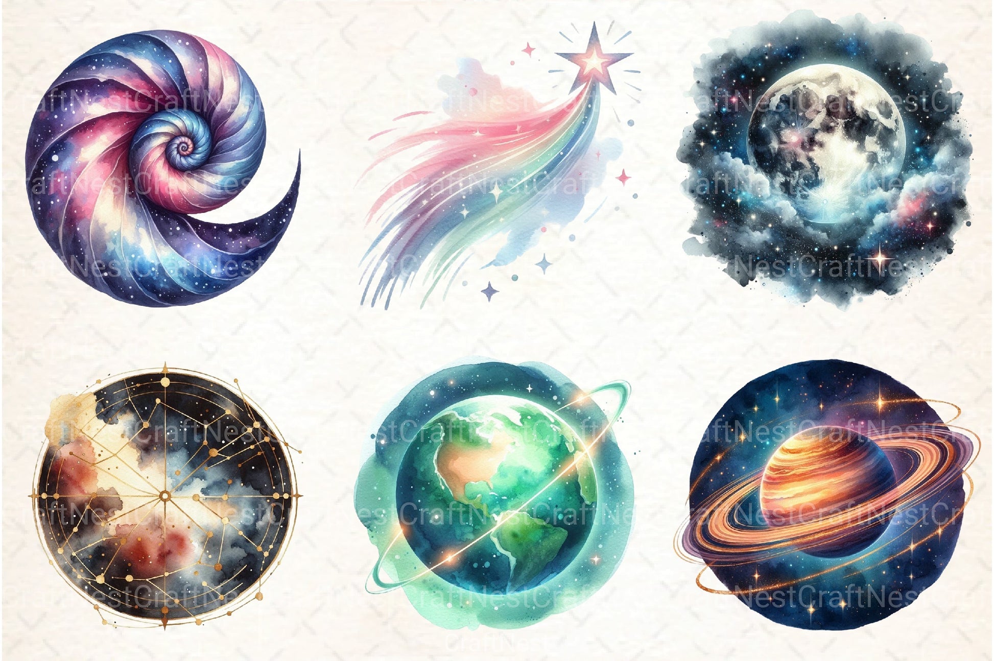 Universe Clipart Bundle - CraftNest - Digital Crafting and Art