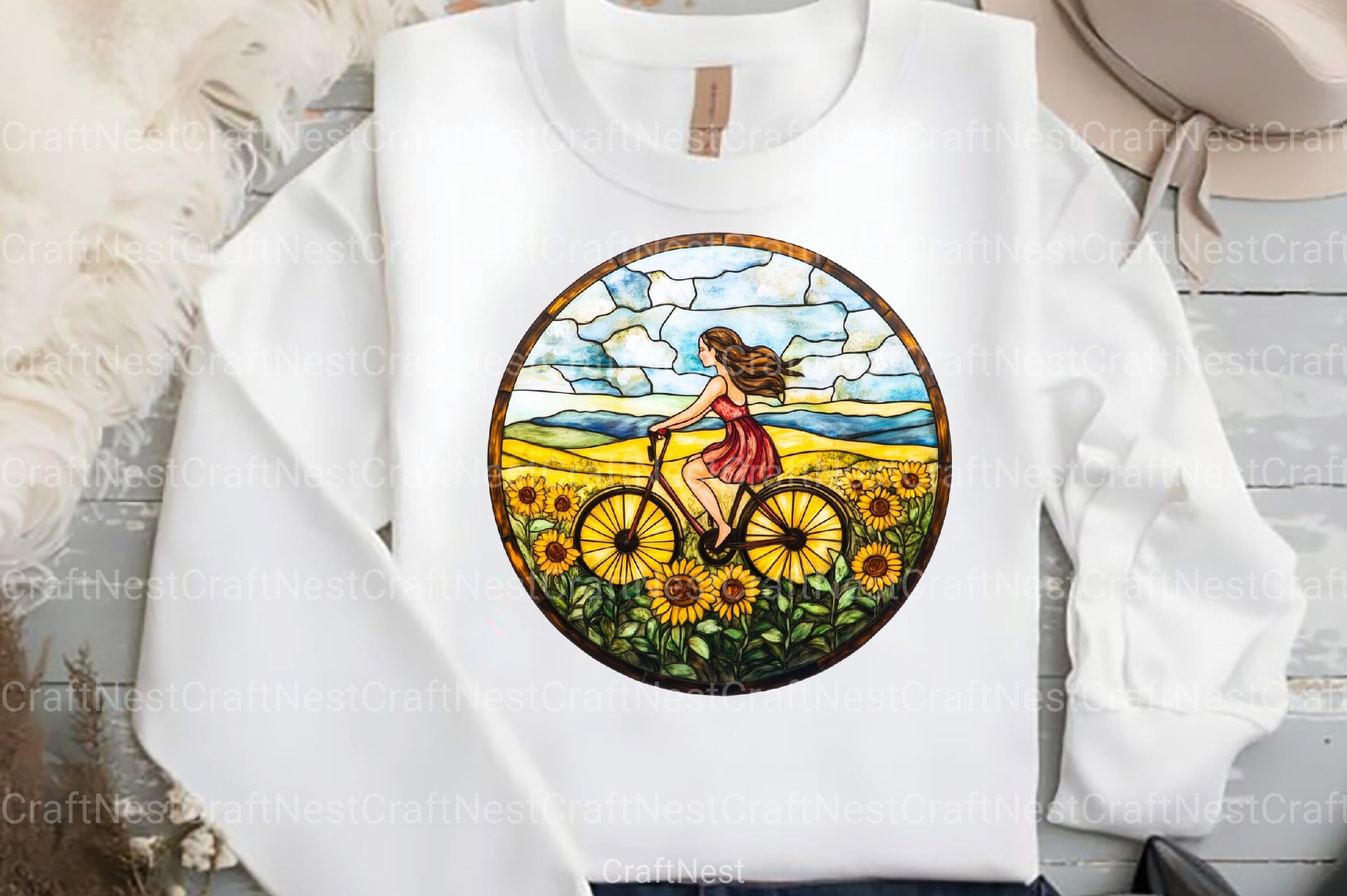 Round Stained Glass Summer Clipart Bundle 44 - CraftNest - Digital Crafting and Art