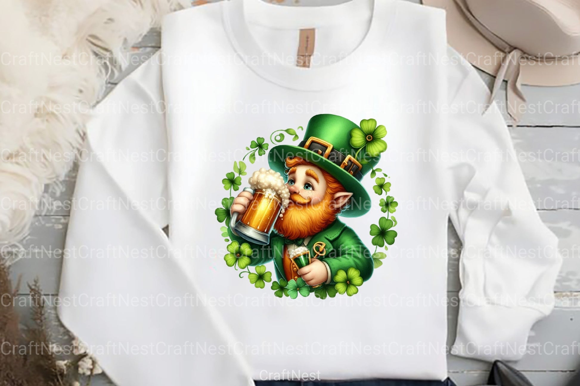 St. Patrick's Day Leprechaun Beer Clipart Bundle - CraftNest - Digital Crafting and Art
