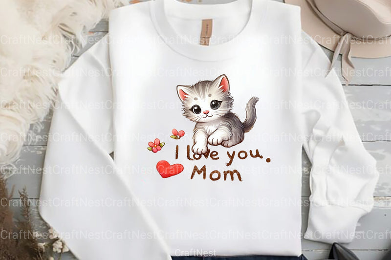 Cat Mother's Day Clipart Bundle - CraftNest - Digital Crafting and Art