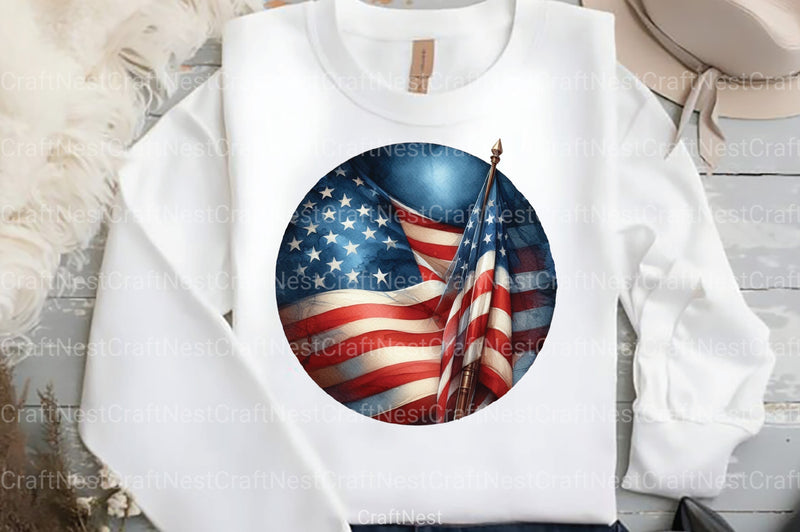 American Flag Clipart Bundle 99 - CraftNest - Digital Crafting and Art