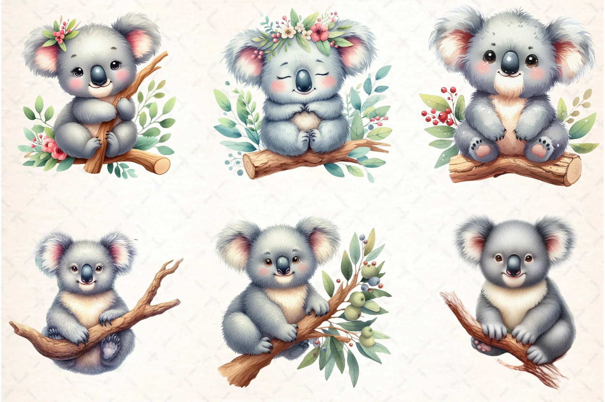 Cute Koala Clipart Bundle - CraftNest - Digital Crafting and Art