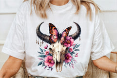 Bull Skull with Horns Clipart Bundle - CraftNest - Digital Crafting and Art