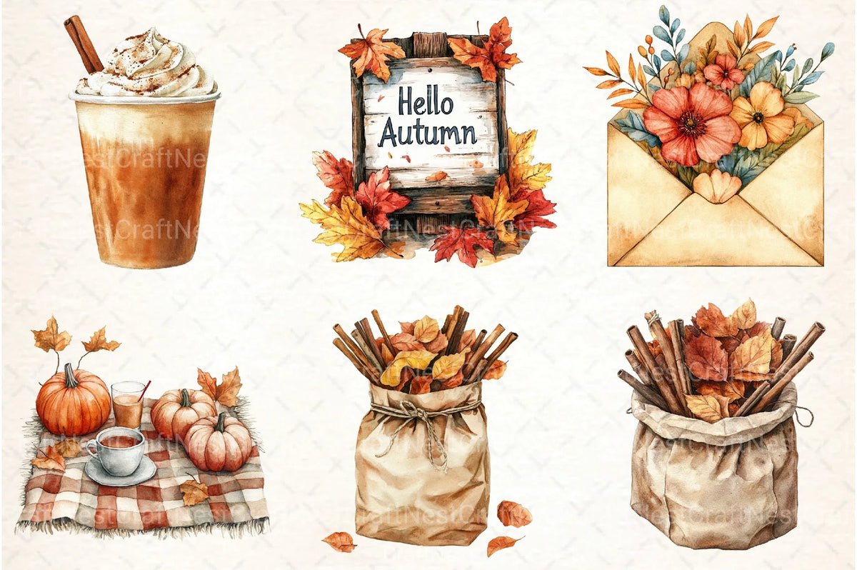 Fall Autumn Collection Autumn Collection Clipart Bundle