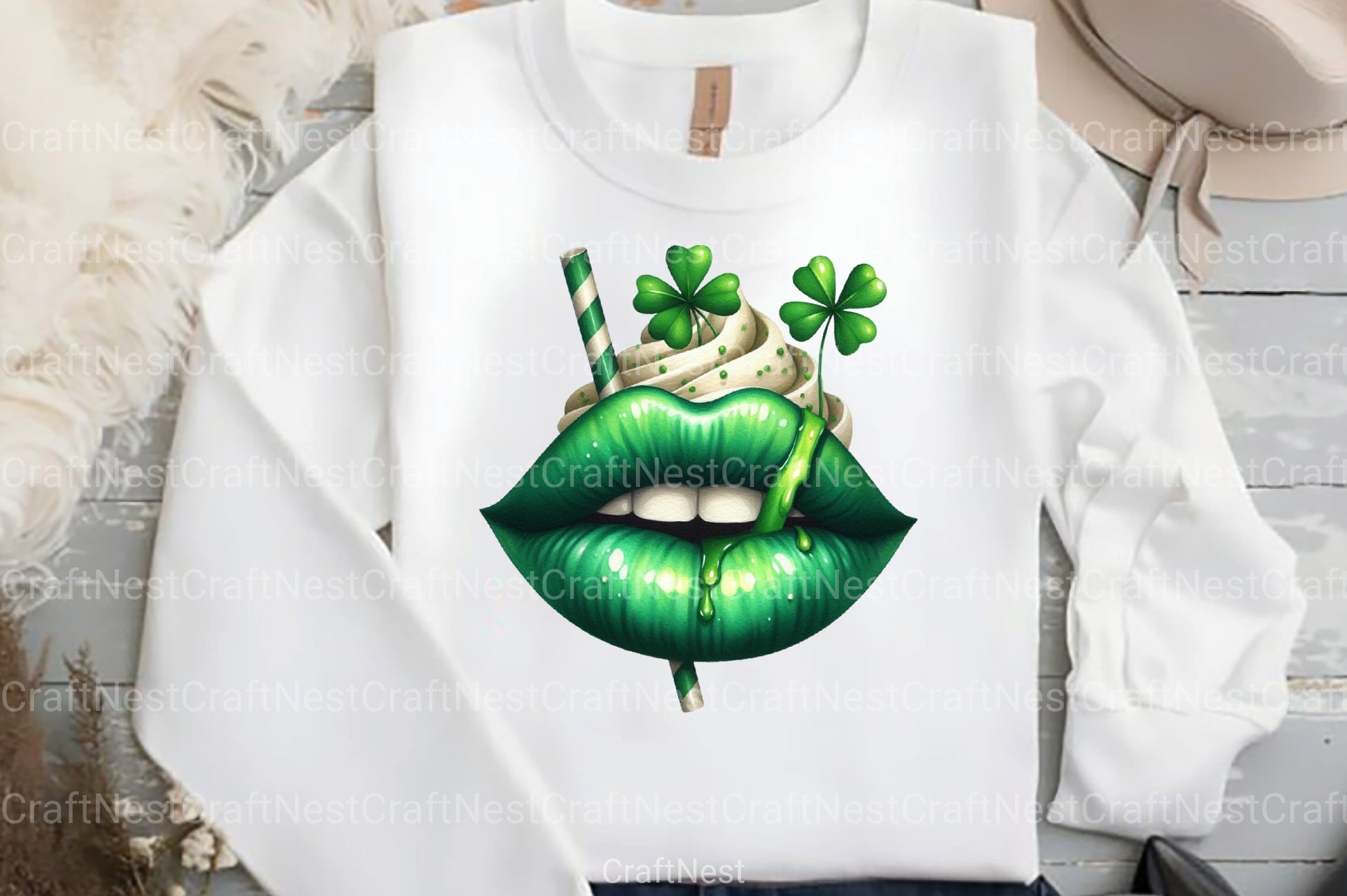 Sexy Lips St. Patrick's Day Clipart Bundle - CraftNest - Digital Crafting and Art
