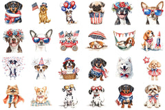 4th of July Dog Clipart - CraftNest - Digital Crafting and Art