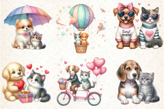 Dog and Cat Clipart Bundle 99 - CraftNest - Digital Crafting and Art