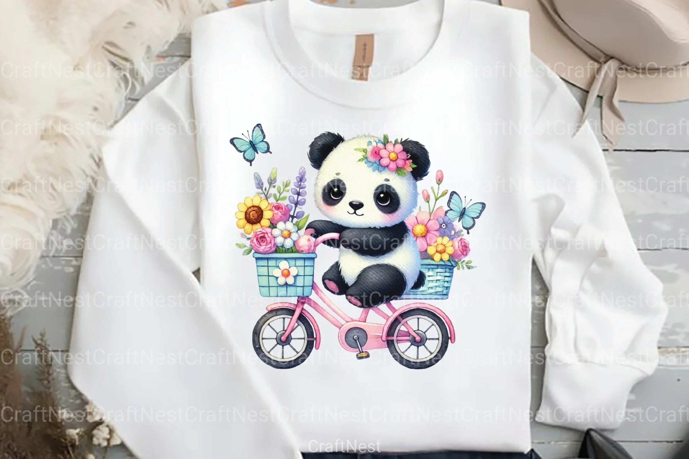 Cute Spring Panda Clipart Bundle 99 - CraftNest - Digital Crafting and Art