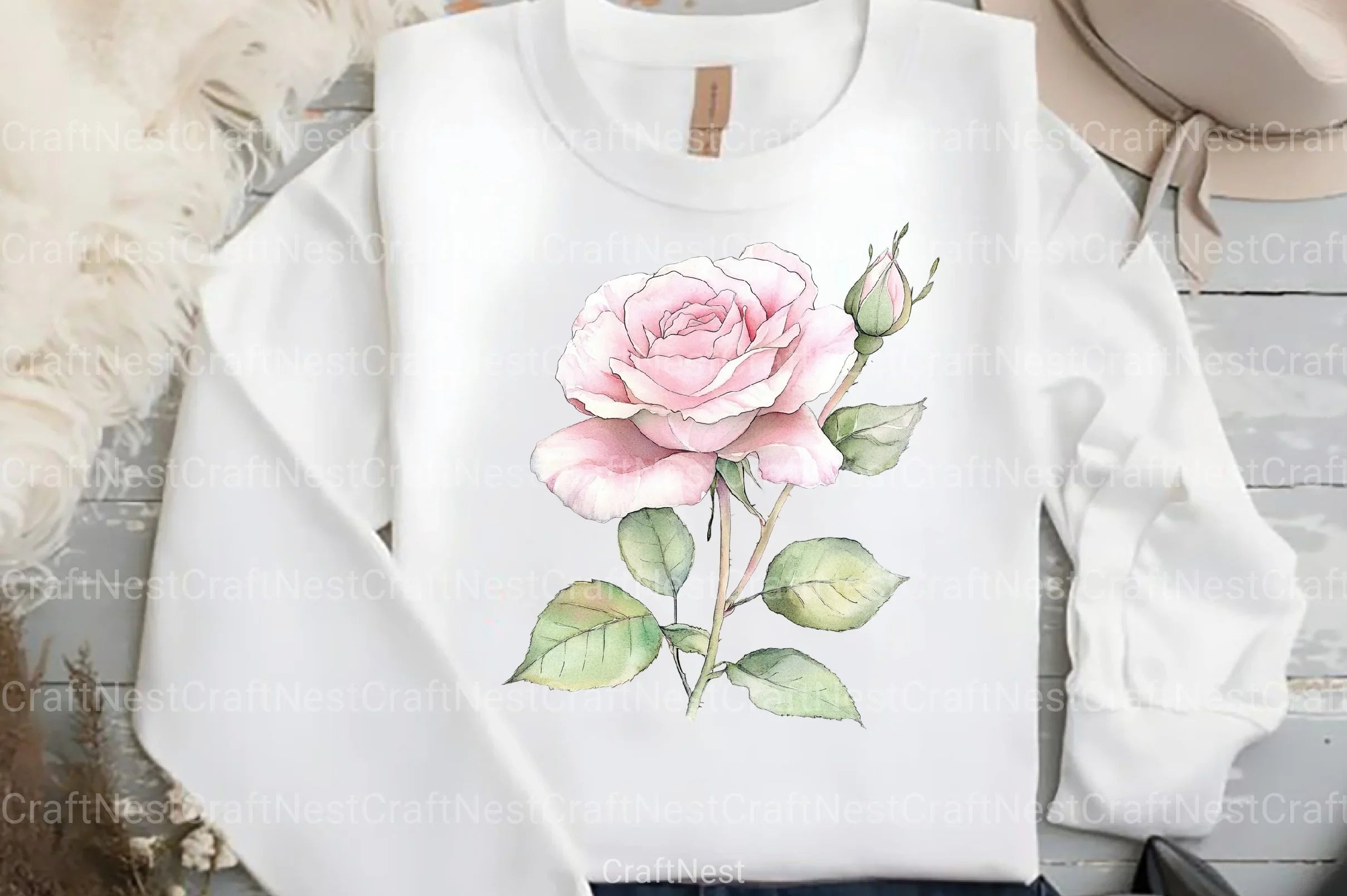 Spring Roses Clipart Bundle Lithograph - CraftNest - Digital Crafting and Art