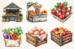 Farmer's Market Clipart Bundle 99 - CraftNest - Digital Crafting and Art