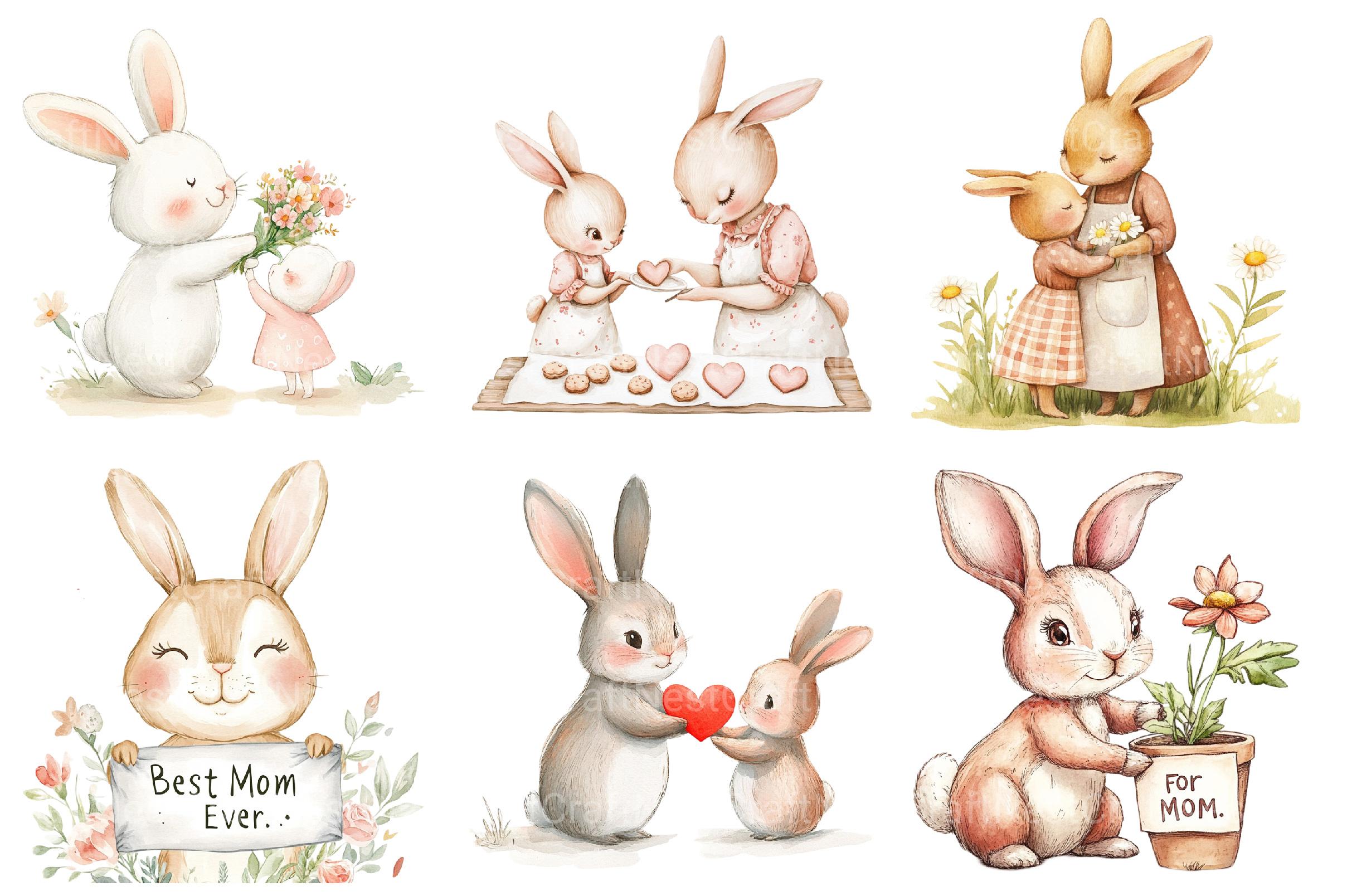 Banny Mothers Day Clipart - CraftNest - Digital Crafting and Art