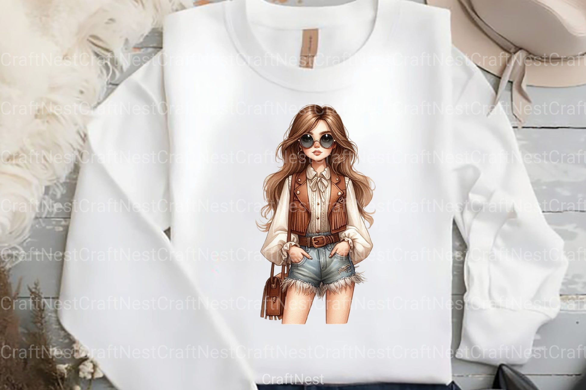 Tribal Boho Girl Clipart Bundle 14 - CraftNest - Digital Crafting and Art