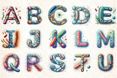 Bacteria Alphabet Clipart Bundle - CraftNest - Digital Crafting and Art