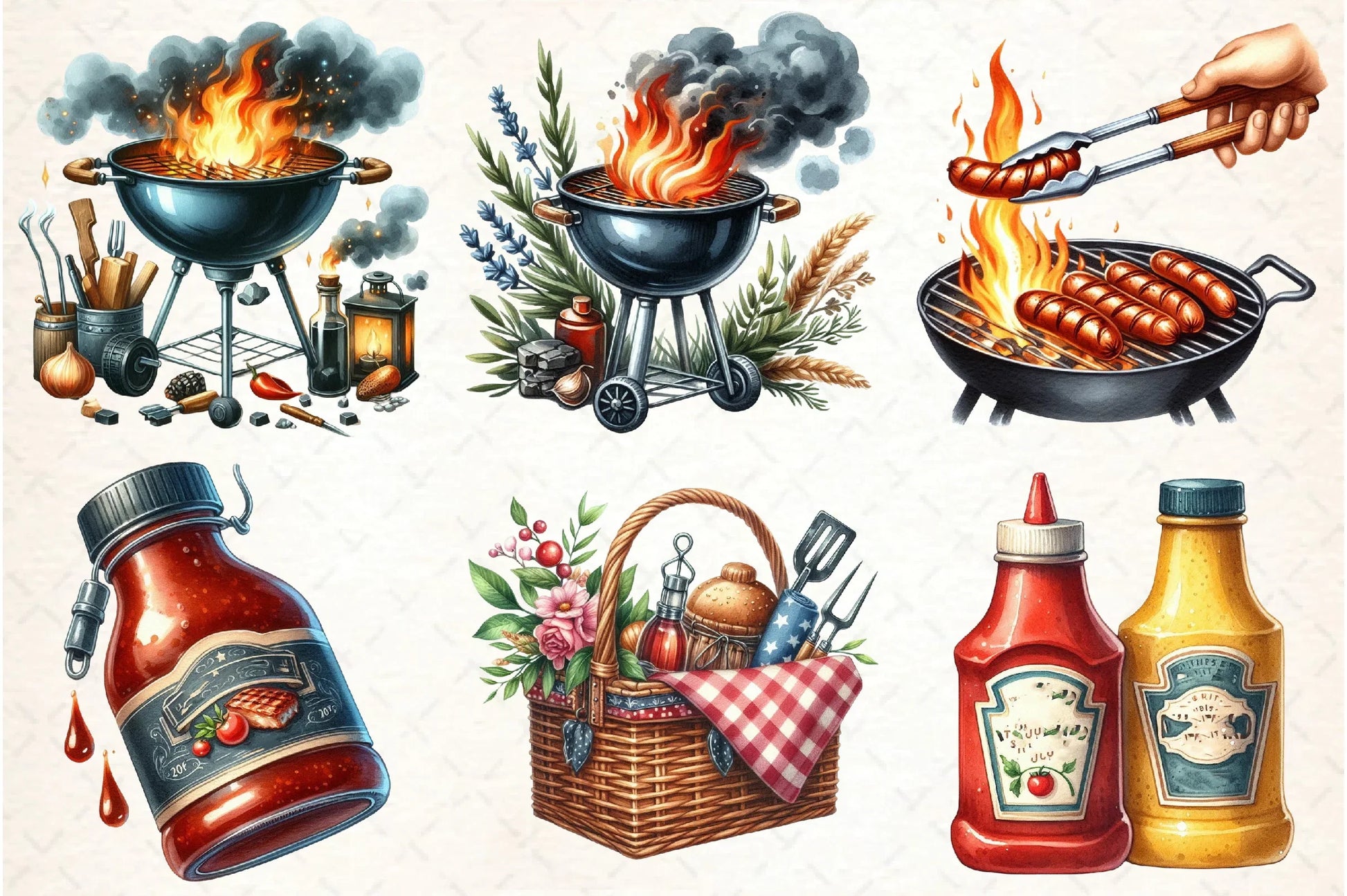 Summer Barbecue Day Clipart Bundle - CraftNest - Digital Crafting and Art
