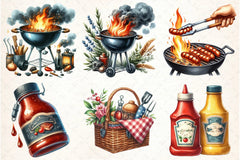 Summer Barbecue Day Clipart Bundle - CraftNest - Digital Crafting and Art