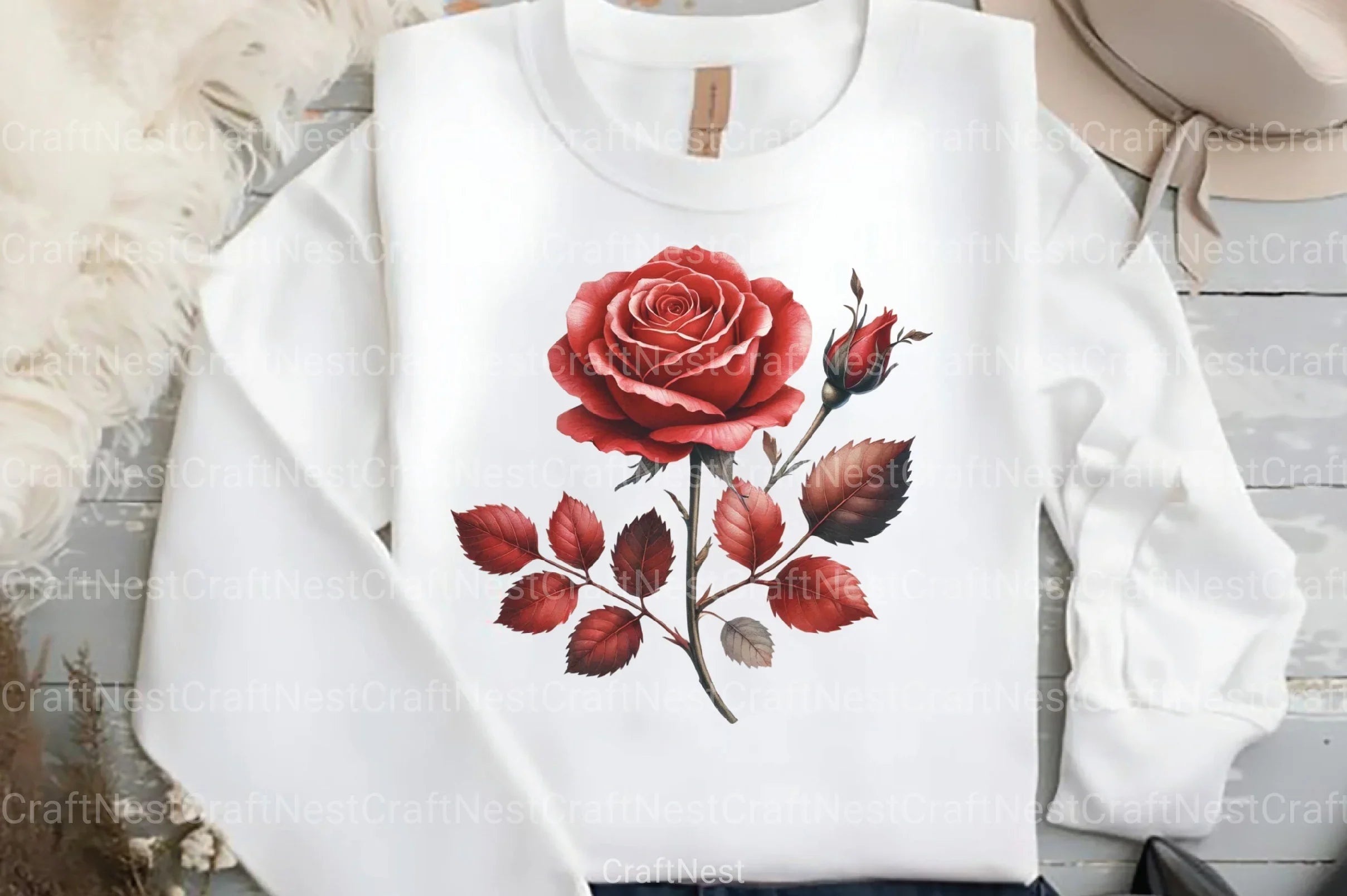 Red Roses Clipart Bundle - CraftNest - Digital Crafting and Art