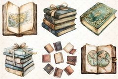 Vintage Books Clipart Bundle 2 - CraftNest - Digital Crafting and Art