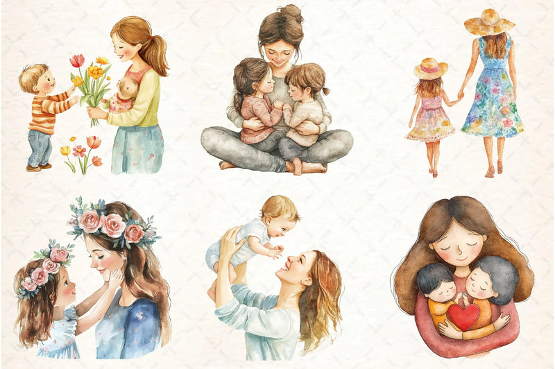 Love Mom Clipart Bundle - CraftNest - Digital Crafting and Art