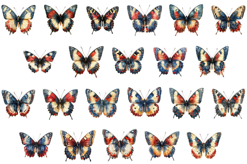 4th of July Butterfly Clipart - CraftNest - Digital Crafting and Art